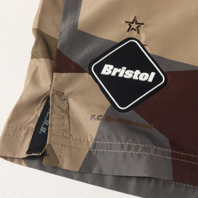 F.C.Real Bristol エフシーレアルブリストル パンツ ベージュ迷彩 サイズ:XL | 幾何学 迷彩 プラクティス ナイロン ショーツ (CAMOUFLAGE PRACTICE SHORTS) | ボトムス ショートパンツ【メンズ】【K4566】