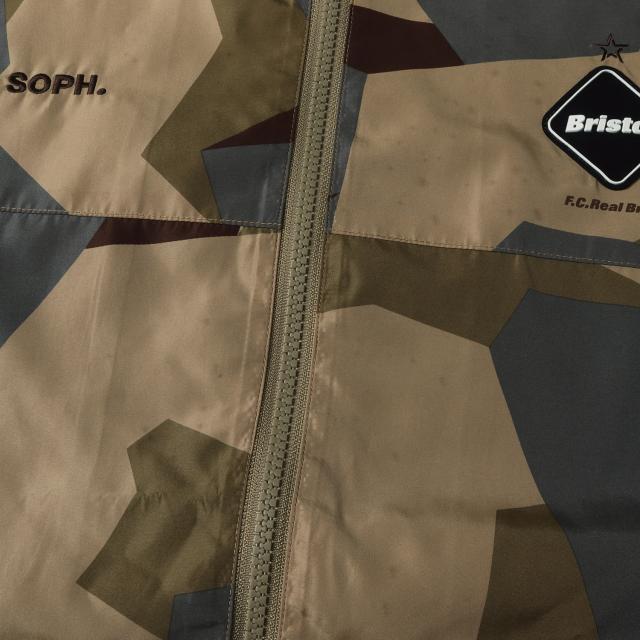 F.C.Real Bristol エフシーレアルブリストル パーカー ベージュ迷彩 サイズ:XL | 幾何学 迷彩 プラクティス ナイロン パーカー (CAMOUFLAGE PRACTICE JACKET) | アウター ジャケット ブルゾン 上着【メンズ】【中古】【K4566】