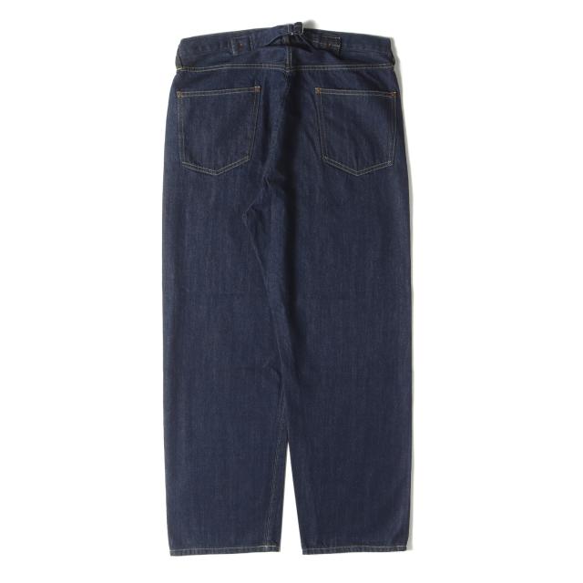 A.PRESSE アプレッセ パンツ インディゴ サイズ:32/30 | 25AW ウォッシュ加工 ワイド デニム パンツ (No.22 Washed Wide Denim Pants 25AAP-04-17) | ボタンフライ | 日本製 | ボトムス ジーンズ ジーパン【メンズ】【K4566】