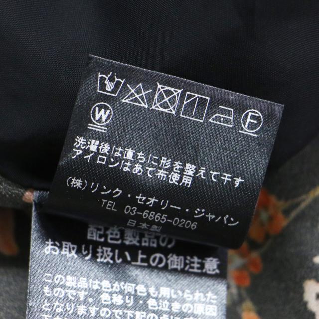 Theory セオリー ブラウス ブラック 黒 サイズ:S | 花柄 ノースリーブ