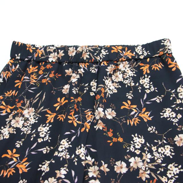 Theory セオリー パンツ ブラック サイズ:S | シアー 花柄 ワイド