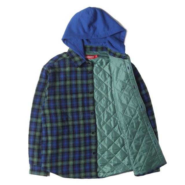 Supreme シュプリーム シャツ ブルー×グリーン サイズ:S | 23AW フード付き 裏地キルティング チェック ネルシャツ (Tartan Flannel Hooded Shirt) | トップス カジュアルシャツ 長袖【メンズ】【中古】【美品】【K4570】_2