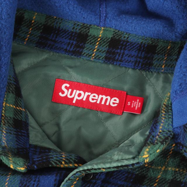 Supreme シュプリーム シャツ ブルー×グリーン サイズ:S | 23AW フード付き 裏地キルティング チェック ネルシャツ (Tartan Flannel Hooded Shirt) | トップス カジュアルシャツ 長袖【メンズ】【中古】【美品】【K4570】_3