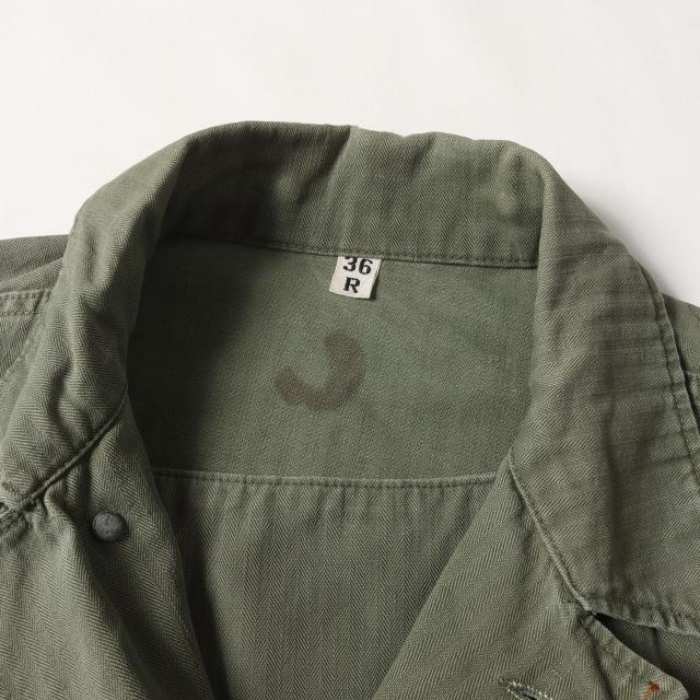 Vintage Military Item ヴィンテージミリタリー [カフスリメイク品] 40s 米軍実物 U.S.ARMY M-43 HBT ヘリンボーンツイル ジャケット | オリーブ サイズ:36R | 40年代 古着 | アウター ブルゾン 上着 【メンズ】【中古】【K4568】