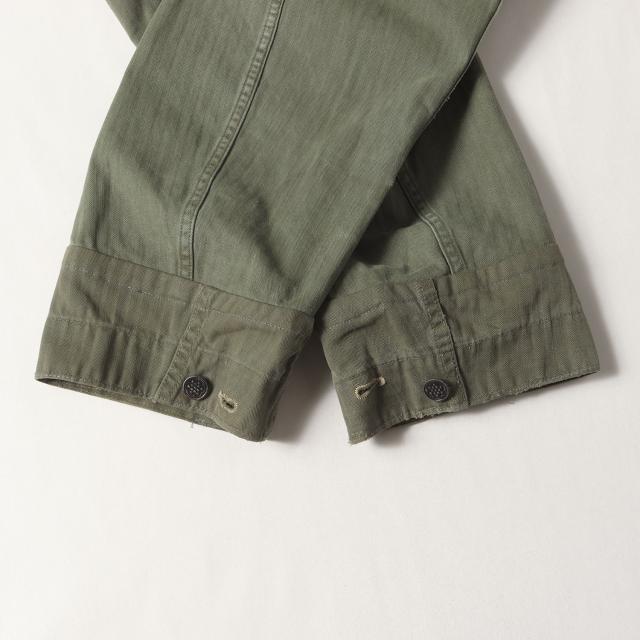 Vintage Military Item ヴィンテージミリタリー [カフスリメイク品] 40s 米軍実物 U.S.ARMY M-43 HBT ヘリンボーンツイル ジャケット | オリーブ サイズ:36R | 40年代 古着 | アウター ブルゾン 上着 【メンズ】【中古】【K4568】