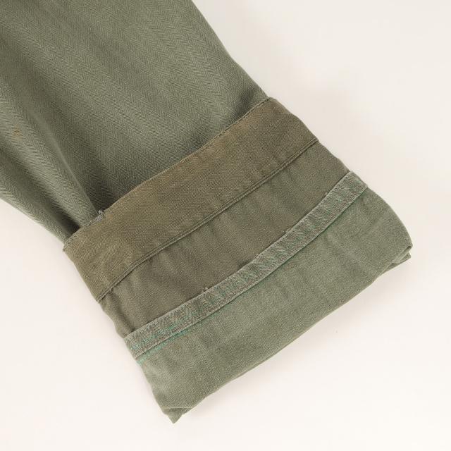 Vintage Military Item ヴィンテージミリタリー [カフスリメイク品] 40s 米軍実物 U.S.ARMY M-43 HBT ヘリンボーンツイル ジャケット | オリーブ サイズ:36R | 40年代 古着 | アウター ブルゾン 上着 【メンズ】【中古】【K4568】