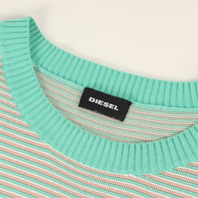 DIESEL ディーゼル ニット ペールグリーン サイズ:M | パネルボーダー