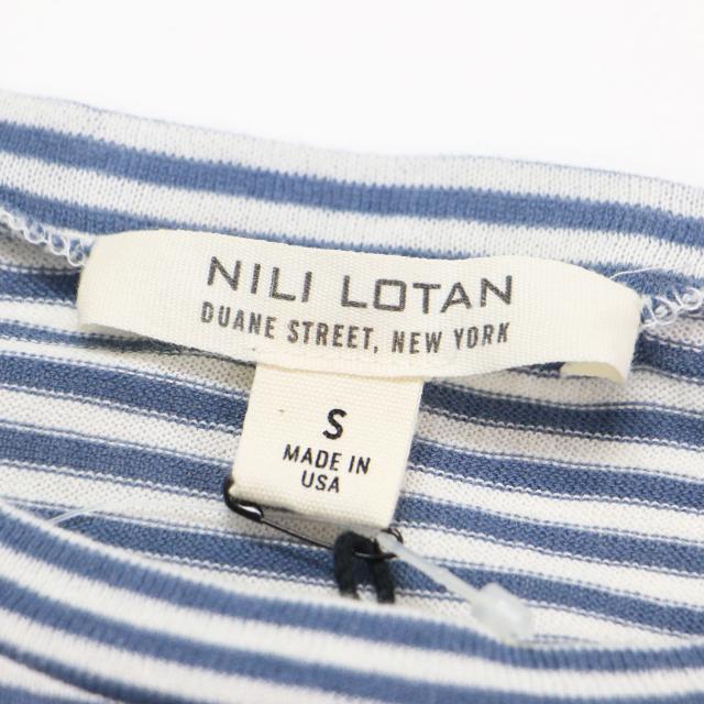 NILI LOTAN ニリ ロタン タンクトップ ブルー ホワイト サイズ:S | 21春夏 ボーダー タンクトップ | カットソー | ノースリーブ クルーネック オーバーサイズ コットン | トップス | アメリカ製【レディース】【K4568】 NILI LOTAN ニリ ロタン タンクトップ ブルー ホワイト サイズ:S | 21