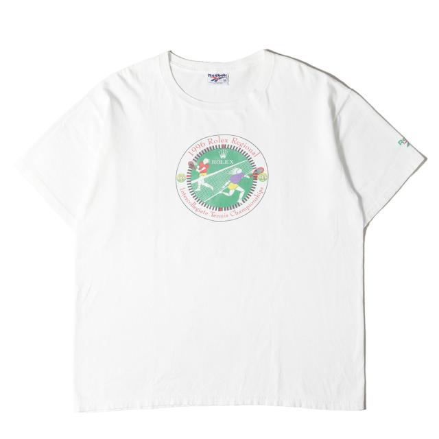 【スペシャル】90s - 00s ヴィンテージ古着 Tシャツ サイズ:XL / 90s ROLEX 学生テニス大会 Tシャツ / USA製 / Reebok ロレックス / ホワイト 白 / 90年代 / トップス カットソー 半袖【メンズ】【中古】【K4499】