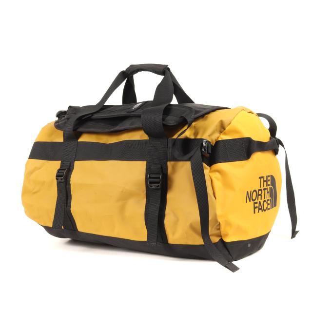 THE NORTH FACE ノースフェイス バッグ イエロー | US企画 ベースキャンプ 大型 ダッフルバッグ (BASE CAMP DUFFEL) | アウトドア ブランド カバン【メンズ】【中古】【K4570】