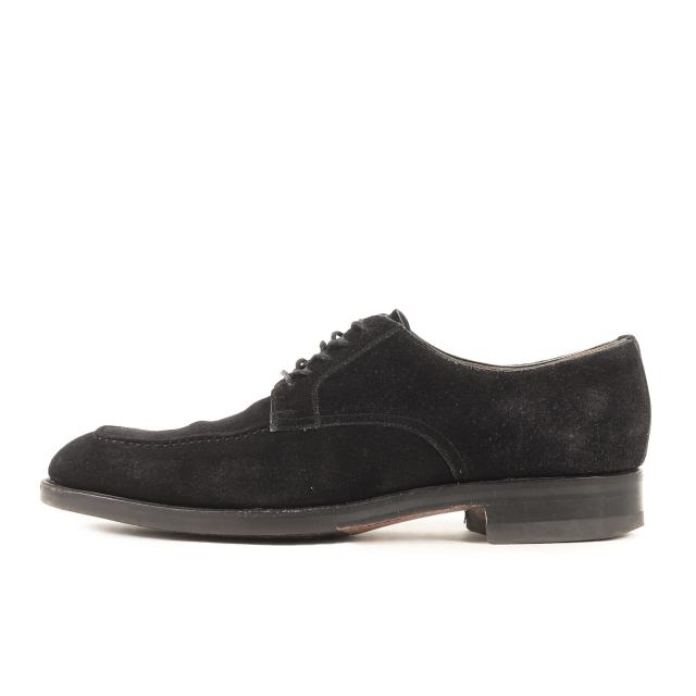 YANKO ヤンコ サイズ:UK7(25.5cm位) | スウェード Uチップ 外羽根 シューズ | ブラック 黒 | スペイン製 | ブランド 靴【メンズ】【中古】【K4570】