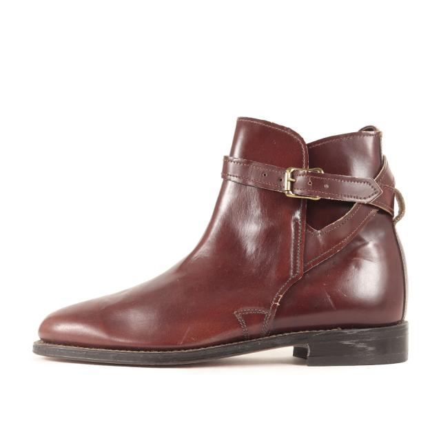 Desborough Shoes デスボロー シューズ サイズ:UK5.5(24.5cm位) | ストラップ付き レザー ブーツ | ブラウン | イングランド製 | ブランド シューズ 靴【メンズ】【中古】【K4570】