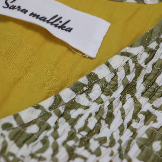 Sara mallika サラ マリカ ワンピース イエロー サイズ:FREE | ダブル