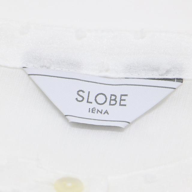 SLOBE IENA スローブ イエナ ブラウス ホワイト 白 サイズ:FREE | 24春夏 ドット チュール オーガンジー ブラウス / シャツ | 7分袖 ノーカラー パフスリーブ シアー | トップス【レディース】【中古】【K4571】 SLOBE IENA スローブ イエナ ブラウス ホワイト 白 サイズ:FREE | 24春