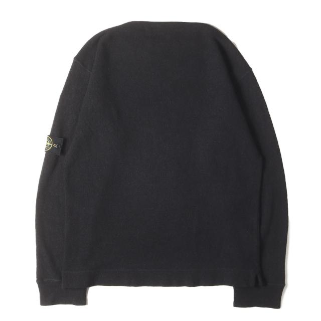 STONE ISLAND ストーンアイランド ニット ブラック 黒 サイズ:M | 90s ボートネック ウールニット セーター | 90年代 | トップス【メンズ】【中古】【K4572】_1