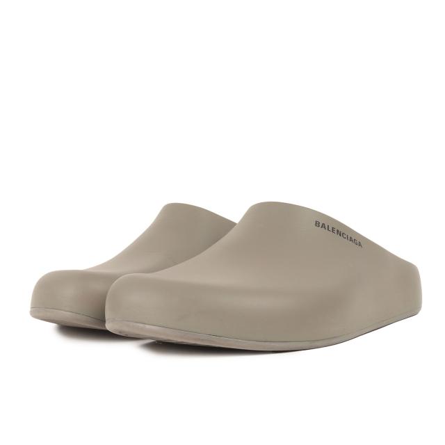 BALENCIAGA バレンシアガ サンダル サイズ:45(29.5cm) | ラバー クロッグ サンダル | グレー | イタリア製 | ブランド シューズ 靴【メンズ】【中古】【K4572】
