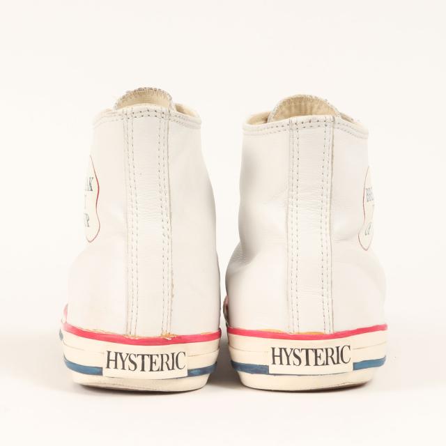 HYSTERIC GLAMOUR ヒステリックグラマー ホワイト 白 サイズ:US8(26.0cm) | BREAK IT UP レザー レースアップ ハイカット スニーカー | ブランド シューズ 靴【メンズ】【中古】【K4572】