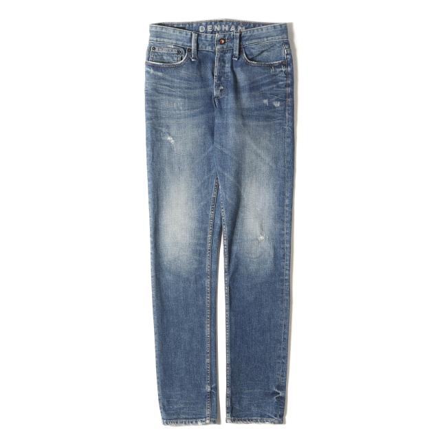 DENHAM デンハム パンツ インディゴ サイズ:W27 | ストレッチ デニムパンツ (RAZOR SLIM FIT 01-16-01-11-011) | ボタンフライ | ボトムス ジーンズ ジーパン【メンズ】【中古】【K4573】