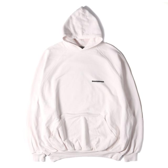 BALENCIAGA バレンシアガ パーカー ペールライトピンク サイズ:2 | 22AW テーピングロゴ スウェットパーカー (Oversized Hoodie 697879 TMVH2) | 裏起毛 | トップス フーディー【メンズ】【中古】【K4573】_1