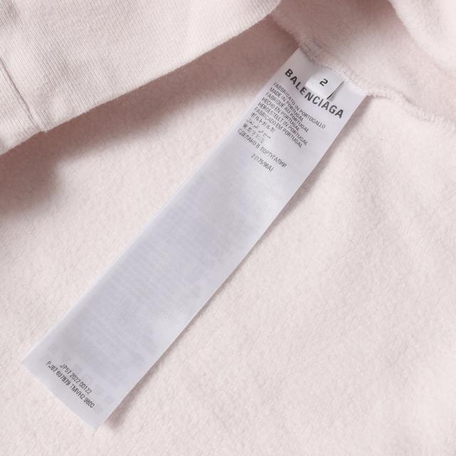 BALENCIAGA バレンシアガ パーカー ペールライトピンク サイズ:2 | 22AW テーピングロゴ スウェットパーカー (Oversized Hoodie 697879 TMVH2) | 裏起毛 | トップス フーディー【メンズ】【中古】【K4573】_3