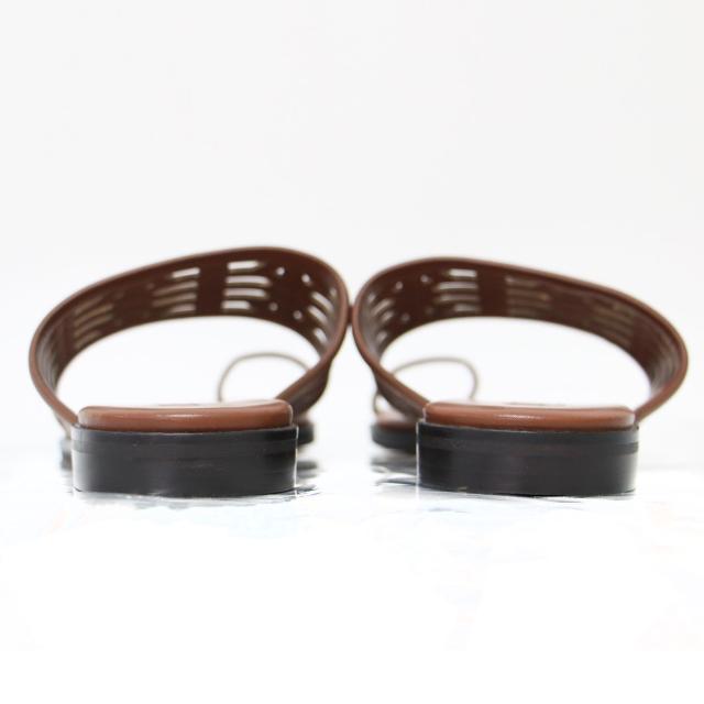 ROPE ロペ サンダル キャメル サイズ:36 1/2(23.5cm) | 24春夏 アメリア サンダル | Amelia Sandal | トングサンダル ローヒール スムース調 アナグラムモチーフ | ブランド シューズ 靴【レディース】【K4573】