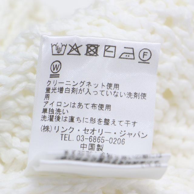 theory luxe セオリーリュクス ニット ホワイト 白 サイズ:S32(XXS) | 25春夏 リリカ シャカリ セーター / ニットベスト | Lilica Shacarri Sweater | プルオーバー リブ ポップコーン柄 | トップス【レディース】【中古】【K4573】_7