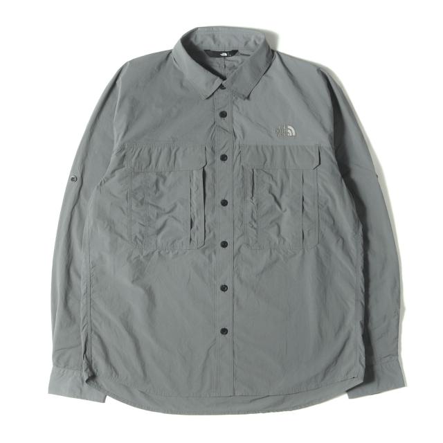 THE NORTH FACE ノースフェイス シャツ | グレー サイズ:L ラッスルキャノピーシャツ シャツ Rustle Canopy Shirt | トップス アウトドア 【メンズ】【中古】【美品】【K4575】