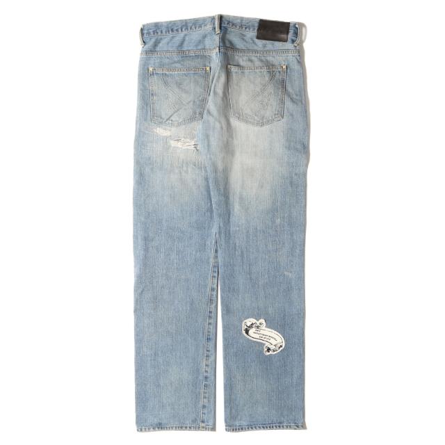 RATS ラッツ パンツ インディゴ サイズ:S | NOMADSパッチ付き ダメージ加工 デニムパンツ | ボトムス ジーンズ ジーパン【メンズ】【中古】【K4575】_1