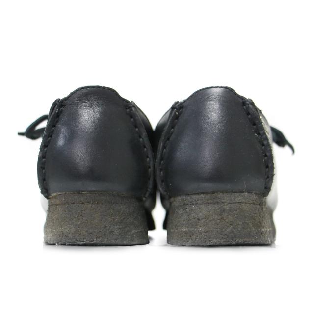Clarks クラークス ブラック 黒 サイズ:UK6(25.0cm) | ラガー スムースレザー サイドレースアップ シューズ | Lugger | モカシン クレープソール | ブランド 靴【レディース】【中古】【K4575】