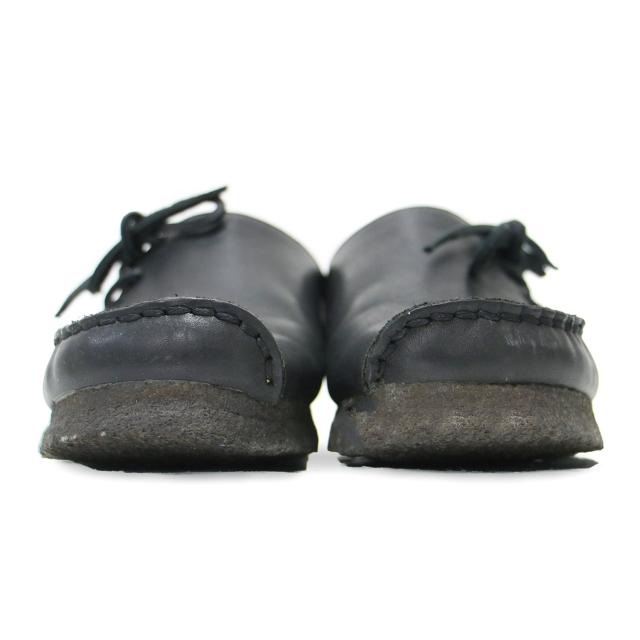 Clarks クラークス ブラック 黒 サイズ:UK6(25.0cm) | ラガー スムースレザー サイドレースアップ シューズ | Lugger | モカシン クレープソール | ブランド 靴【レディース】【中古】【K4575】