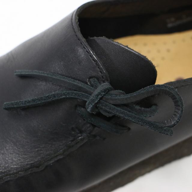 Clarks クラークス ブラック 黒 サイズ:UK6(25.0cm) | ラガー スムースレザー サイドレースアップ シューズ | Lugger | モカシン クレープソール | ブランド 靴【レディース】【中古】【K4575】