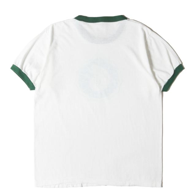 U.S.VINTAGE | 70s ウエストフロリダ大学 アンモナイト リンガー Tシャツ | USA製 Sportswear | ホワイト グリーン | 70年代 古着 ヴィンテージ | トップス カットソー 半袖【メンズ】【中古】【K4575】