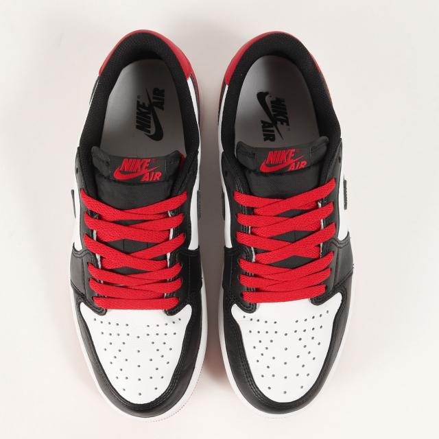 NIKE ナイキ サイズ:26.5cm | AIR JORDAN 1 LOW OG BLACK TOE / つま黒(CZ0790-106) | エアジョーダン1 ロー | ホワイト ブラック バーシティレッド | US8.5 | ローカット スニーカー シューズ 靴【メンズ】【中古】【美品】【K4576】