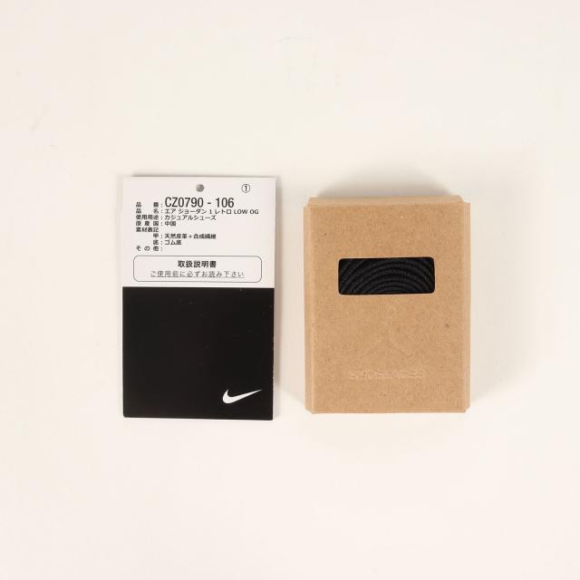 NIKE ナイキ サイズ:26.5cm | AIR JORDAN 1 LOW OG BLACK TOE / つま黒(CZ0790-106) | エアジョーダン1 ロー | ホワイト ブラック バーシティレッド | US8.5 | ローカット スニーカー シューズ 靴【メンズ】【中古】【美品】【K4576】