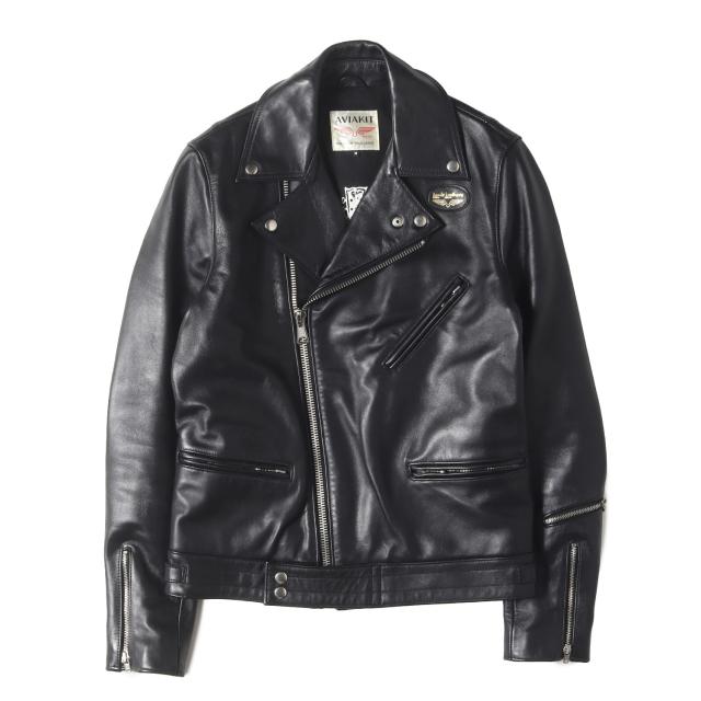 HYSTERIC GLAMOUR ヒステリックグラマー ジャケット ブラック サイズ:M | 00s Lewis Leather Johnny Thunders サイクロン レザー ダブルライダースジャケット (4LB-1712) | アウター ブルゾン 上着 | コラボ【メンズ】【中古】【美品】【K4576】
