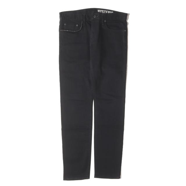 HYSTERIC GLAMOUR ヒステリックグラマー パンツ ブラック 黒 サイズ:31inch | 24SS ブラックデニム スリム パンツ (02241AP20) | ボトムス ジーンズ ジーパン | 日本製【メンズ】【中古】【K4576】