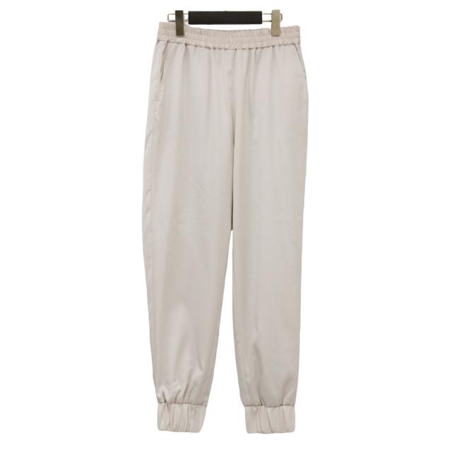 Whim Gazette ウィムガゼット パンツ ライトベージュ サイズ:FREE | 21秋冬 ジョガー パンツ / イージーパンツ | テーパード 裾絞り ウエストゴム ストレッチ | ボトムス ズボン | 日本製【レディース】【中古】【K4576】