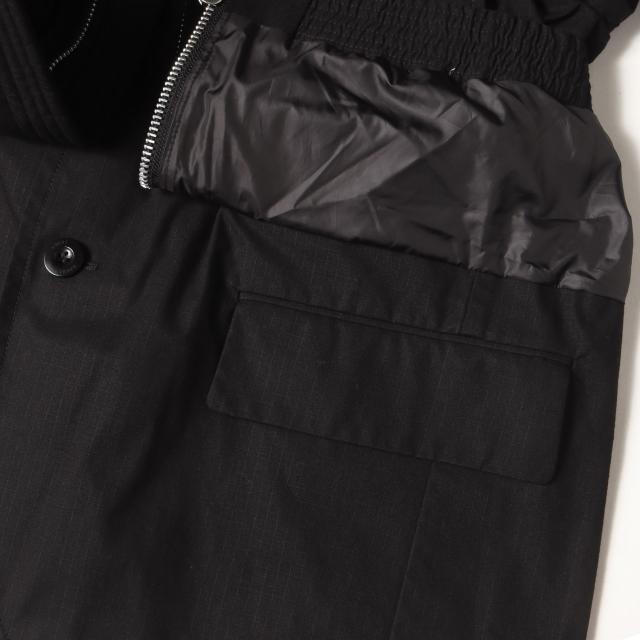 Sacai サカイ ジャケット 黒 ブラック サイズ:3 | 24AW テーラード ドッキング ボンバー ジャケット Rip Stop Jacket 24-03431M | 上着 アウター ブルゾン 【メンズ】【中古】【美品】【K4587】_5