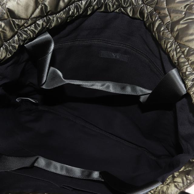 Yohji Yamamoto ヨウジヤマモト バッグ カーキ | Ys 2WAY キルティング ボア ショルダー トート バッグ (QUILTED POLYESTER TOTE BAG) | 日本製 ブランド カバン【メンズ】【中古】【美品】【K4603】_4