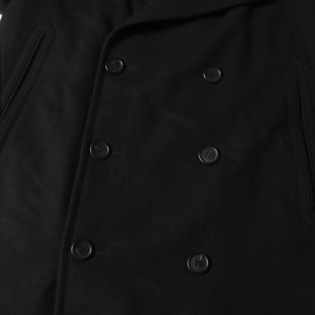 dunhill ダンヒル コート ブラック 黒 サイズ:50 | 近年モデル ムートンボア ウール/カシミヤ メルトン ダブルブレスト コート | アウター ジャケット 上着 | イタリア製【メンズ】【中古】【美品】【K4633】_4