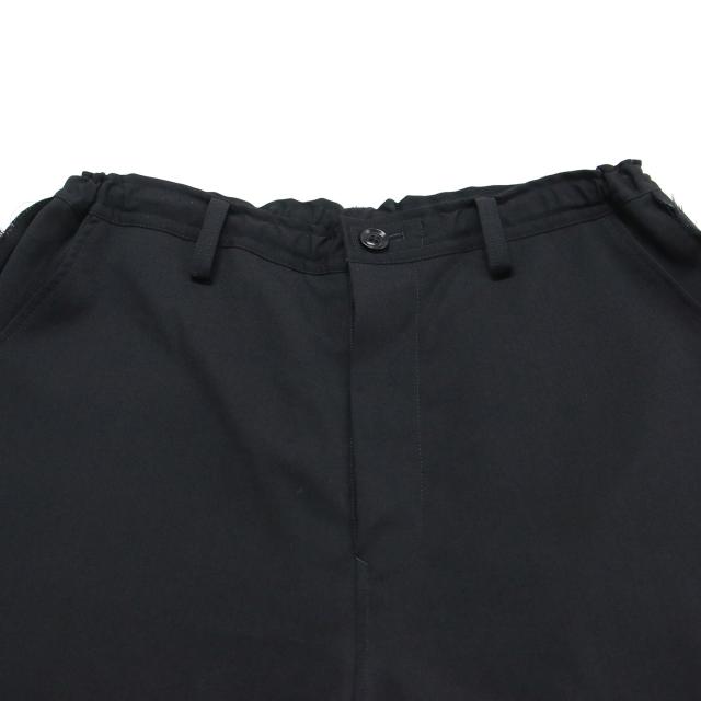 Yohji Yamamoto ヨウジヤマモト パンツ ブラック 黒 サイズ:1(S) | 24春夏 Ys ウール ギャバジン サイドパーツ付き パンツ | WOOL GABARDINE SIDE DETAIL PANTS | テーパード ウエストゴム カットオフ | 日本製 | ボトムス ズボン【レディース】【中古】【K4638】_2