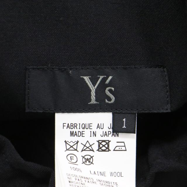 Yohji Yamamoto ヨウジヤマモト パンツ ブラック 黒 サイズ:1(S) | 24春夏 Ys ウール ギャバジン サイドパーツ付き パンツ | WOOL GABARDINE SIDE DETAIL PANTS | テーパード ウエストゴム カットオフ | 日本製 | ボトムス ズボン【レディース】【中古】【K4638】_3