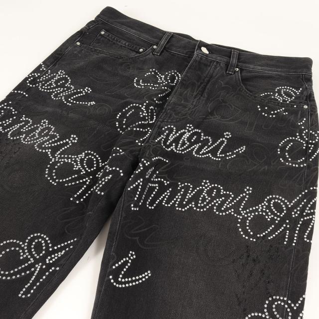AMIRI アミリ パンツ サイズ:32 / 25SS スクリプト クリスタル ストレート デニム パンツ (SCRIPT CRYSTAL STRAIGHT) / ヴィンテージブラックインディゴ / イタリア製 / ボトムス ジーンズ ジーパン【メンズ】【K4469】_3