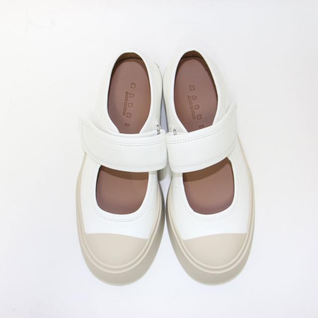 MARNI マルニ サイズ:38(25.0cm) | ナッパレザー パブロ メリージェーンスニーカー | PABLO | 厚底 ストラップ フラット ロゴ | アイボリー | イタリア製 ブランド シューズ 靴【レディース】【K4669】_4
