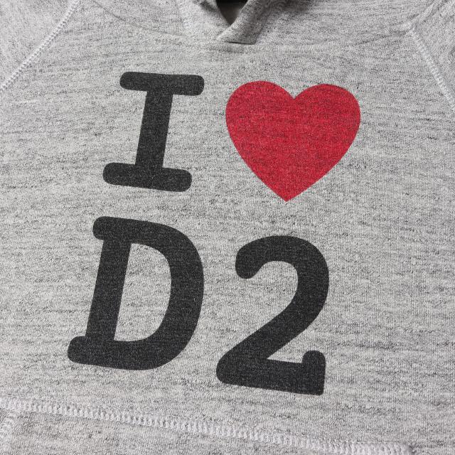 DSQUARED2 ディースクエアード パーカー ヘザーグレー サイズ:XS | 20SS ロゴ スウェット パーカー (S75GU0275 S25148) | Cool Raglan Fit | トップス フーディー【メンズ】【中古】【美品】【K4670】_3