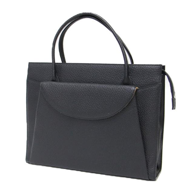 COMME des GARCONS コムデギャルソン バッグ ブラック 黒 | カウレザー ハンドバッグ / トートバッグ | フラップポケット 牛革 | ブランド カバン【レディース】【中古】【K4697】