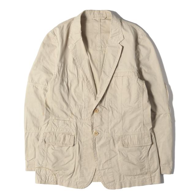 Yohji Yamamoto ヨウジヤマモト ジャケット ベージュ サイズ:4 | 00s ASPESI ミリタリー パッチワーク 2B テーラード ジャケット / Ys | 日本製 | アウター ブレザー 上着【メンズ】【中古】【K4707】