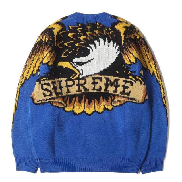 Supreme シュプリーム ニット ブルー サイズ:S | 25AW ANTIHERO ビッグイーグル ニット セーター (Sweater) | トップス プルオーバー | コラボ アイテム【メンズ】【K4707】