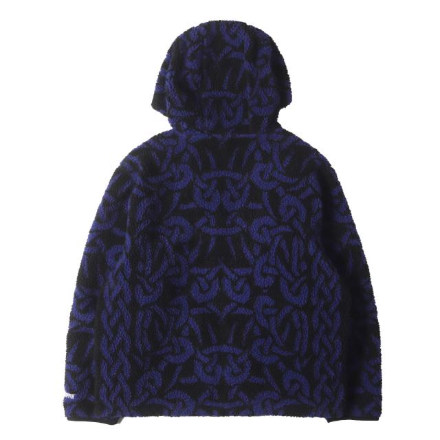 Supreme シュプリーム ジャケット ブラック ブルー サイズ:M | 21AW ケルティックノット柄 リバーシブル フリースジャケット (Celtic Knot Reversible WINDSTOPPER Fleece Hooded Jacket) | アウター ブルゾン 上着【メンズ】【中古】【K4707】_1