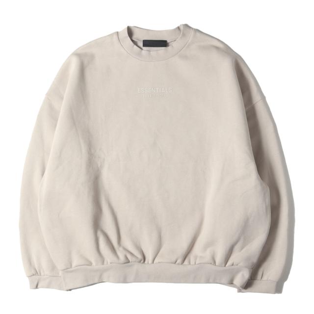 FEAR OF GOD フィアオブゴッド スウェット ベージュ系 サイズ:XL | 23AW FOG ESSENTIALS オーバーサイズ クルーネック スウェットシャツ | トップス トレーナー 【メンズ】【中古】【美品】【K4708】